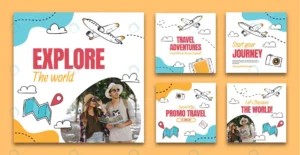 hand drawn travel agency instagram posts with plan rnd624 frp25454020 - title:Home - اورچین فایل - format: - sku: - keywords: p_id:18