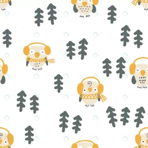 hand drawn winter seamless pattern with owls heads rnd944 frp31524955 - title:Home - اورچین فایل - format: - sku: - keywords: p_id:18