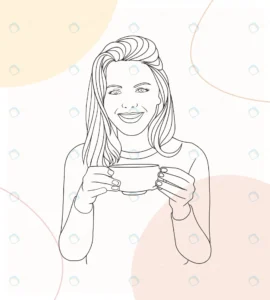 hand drawn woman drinking coffee elegant line art crc2fce6317 size811.1kb 1 - title:Home - اورچین فایل - format: - sku: - keywords: p_id:18