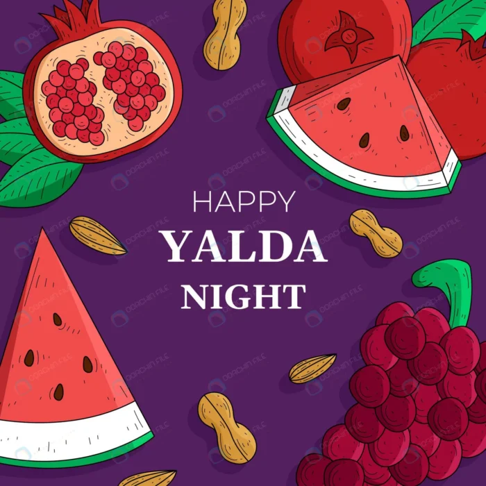 hand drawn yalda background with fruits 1.webp crc1b362968 size1.41mb 1 - title:وکتور طرح تبریک شب یلدا - اورچین فایل - format:EPS - وکتور - sku:crc1b362968 - keywords: p_id:44441