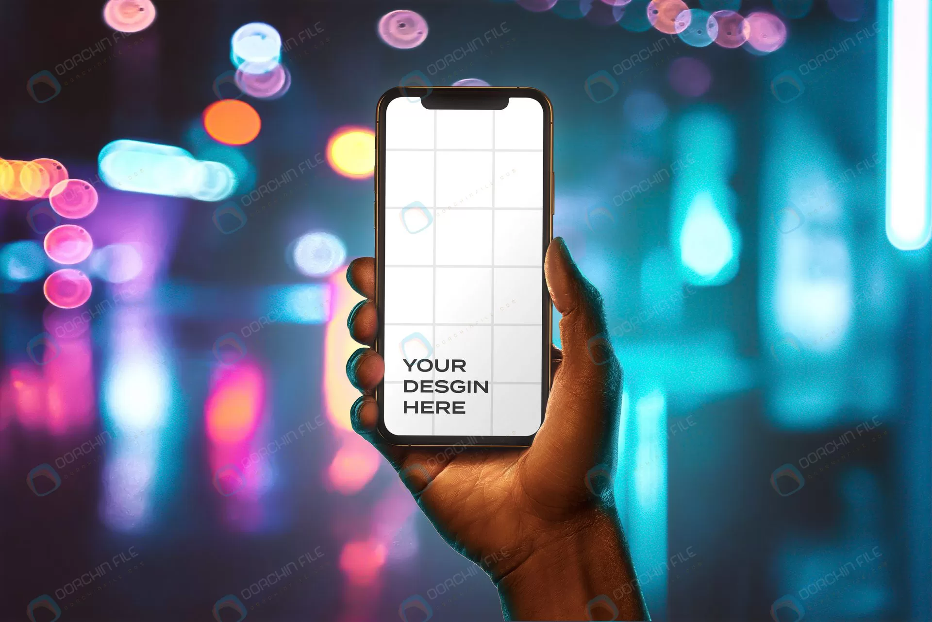 hand hand holding new smartphone mockup with bokeh rnd913 frp10818195 - title:Home Main - اورچین فایل - format: - sku: - keywords: p_id:18