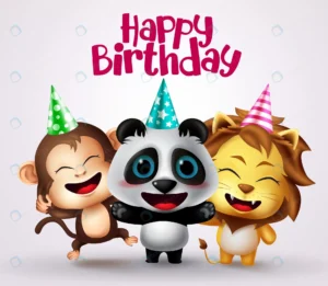 happy birthday animal party characters vector des crc0868c737 size6.66mb - title:Home - اورچین فایل - format: - sku: - keywords: p_id:18