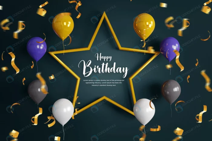 happy birthday celebration banner background with crcd95ecade size7.10mb - title:تبریک تولد با بادکنک های رنگی - اورچین فایل - format:PSD - فتوشاپ - sku:crcd95ecade - keywords: p_id:82555