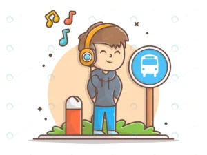 happy boy listening music waiting bus with heapho crc2405e073 size0.80mb - title:Home - اورچین فایل - format: - sku: - keywords: p_id:18