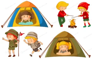 happy children doing different activities camping crc617ced29 size3.96mb - title:Home - اورچین فایل - format: - sku: - keywords: p_id:18