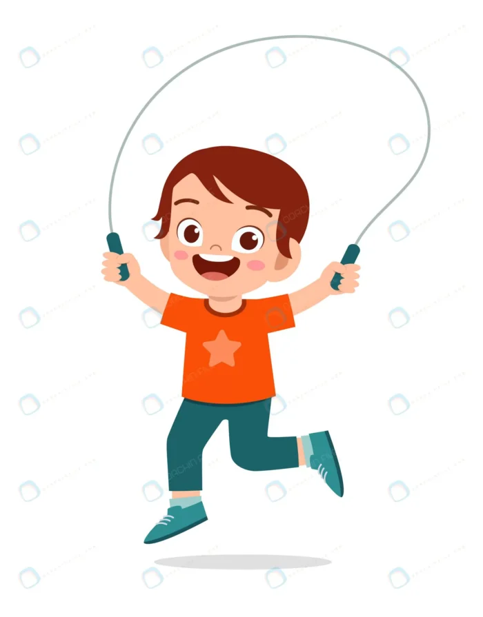happy cute kid boy play jump rope crcb9723608 size0.80mb - title:وکتور پسر در حال طناب بازی - اورچین فایل - format:EPS - وکتور - sku:crcb9723608 - keywords: p_id:79013
