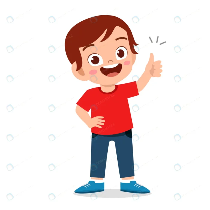 happy cute kid boy with thumb up sign crc073ca636 size0.85mb - title:وکتور پسر با نشان دادن لایک - اورچین فایل - format:EPS - وکتور - sku:crc073ca636 - keywords: p_id:79019