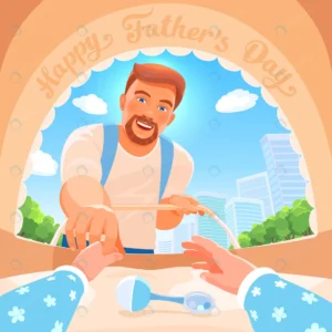 happy father s day image bearded daddy is pushing crc1acc12f2 size2.28mb - title:Home - اورچین فایل - format: - sku: - keywords: p_id:18