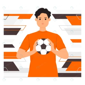 happy football player holding soccer ball illustra rnd573 frp33223696 - title:Home - اورچین فایل - format: - sku: - keywords: p_id:18