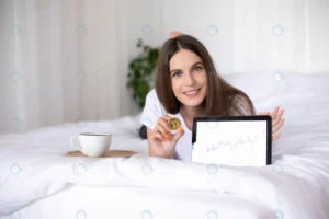 happy girl holding crypto coin tablet with financi rnd275 frp29203768 - title:Home - اورچین فایل - format: - sku: - keywords: p_id:18