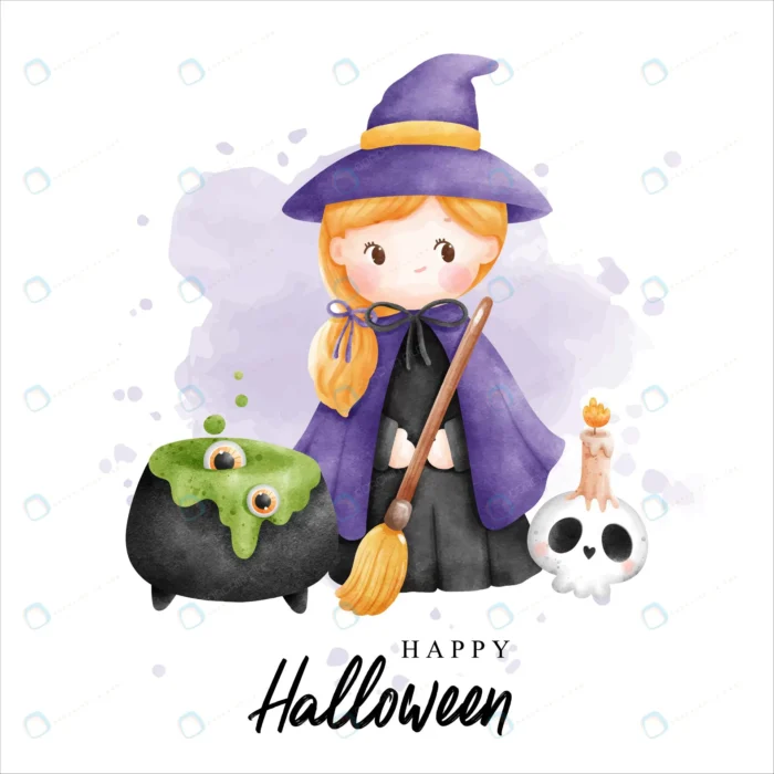 happy halloween card vector illustration 4 crc07572777 size20.92mb - title:وکتور نقاشی آبرنگ تبریک جشن هالووین - اورچین فایل - format:EPS - وکتور - sku:crc07572777 - keywords: p_id:64634