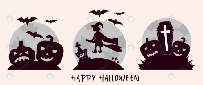 happy halloween elements greeting card invitation rnd757 frp31525551 - title:مجموعه طرح های جشن هالووین با فرمت وکور - اورچین فایل - format:EPS - وکتور - sku:frp31525551 - keywords: p_id:72067