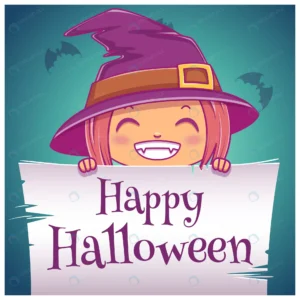 happy halloween poster with little girl costume w crc35054662 size2.30mb - title:Home - اورچین فایل - format: - sku: - keywords: p_id:18