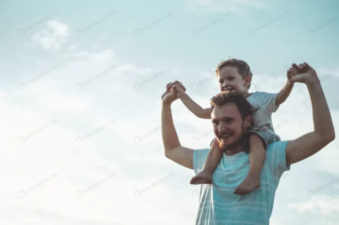 happy kid playing with father dad son outdoors fa crc4bdd52d9 - title:عکس پدر و پسر خوشحال - اورچین فایل - format:JPG - استوک - sku:crc4bdd52d9 - keywords: p_id:98091