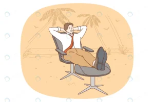 happy man employee sit relax chair office dream be rnd857 frp23791308 - title:Home - اورچین فایل - format: - sku: - keywords: p_id:18