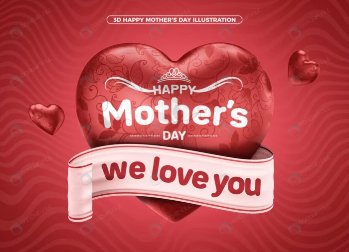 happy mothers day 3d celebration crc49607039 size53.79mb 1 - title:طرح قلب سه بعدی با متن تبریک روز مادر - اورچین فایل - format:PSD - فتوشاپ - sku:crc49607039 - keywords: p_id:46633