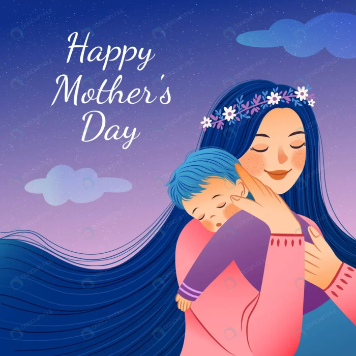 happy mothers day illustration with mother huggin crc91ec165a size3.49mb - title:وکتور فرزند در آغوش مادر - اورچین فایل - format:EPS - وکتور - sku:crc91ec165a - keywords: p_id:84687