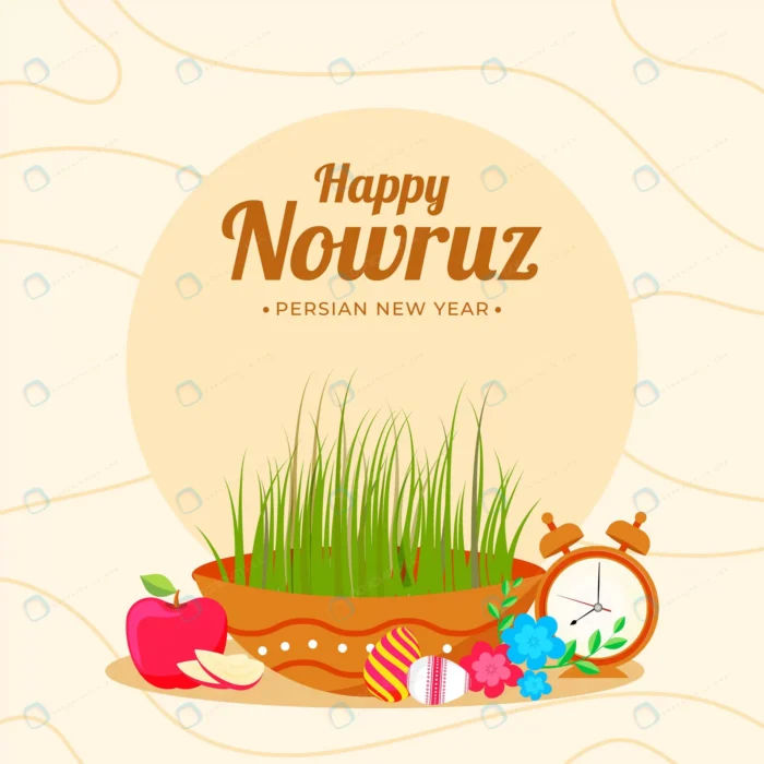 happy nowruz persian new year celebration poster crc75c67d98 size3.84mb - title:وکتور تبریک نوروز با سفره هفت سین - اورچین فایل - format:EPS - وکتور - sku:crc75c67d98 - keywords: p_id:53235