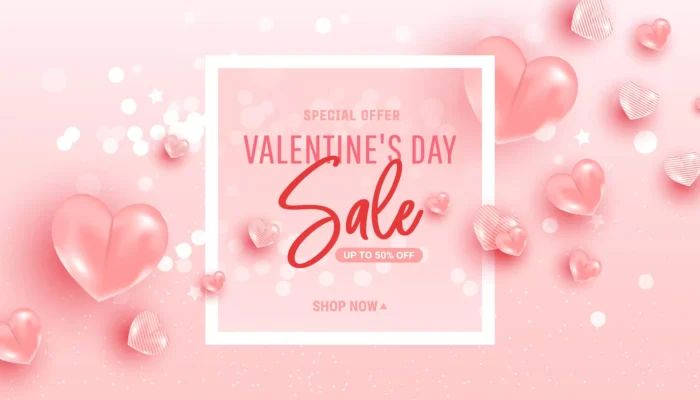 happy saint valentine day sale background with he crc19789161 size5.32mb - title:دانلود وکتور تخفیف ولنتاین - اورچین فایل - format:EPS - وکتور - sku:crc19789161 - keywords: p_id:34281
