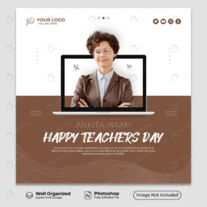 happy teachers day instagram post with laptop phot rnd486 frp31496271 - title:Home - اورچین فایل - format: - sku: - keywords: p_id:18