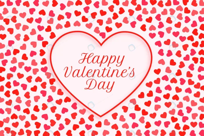 happy valentines day hearts frame greeting card crcdb3ca7ff size2.71mb - title:دانلود وکتور فلت ویژه روز ولنتاین با پس زمینۀ پترنی از قلب - اورچین فایل - format:EPS - وکتور - sku:crcdb3ca7ff - keywords: p_id:31695