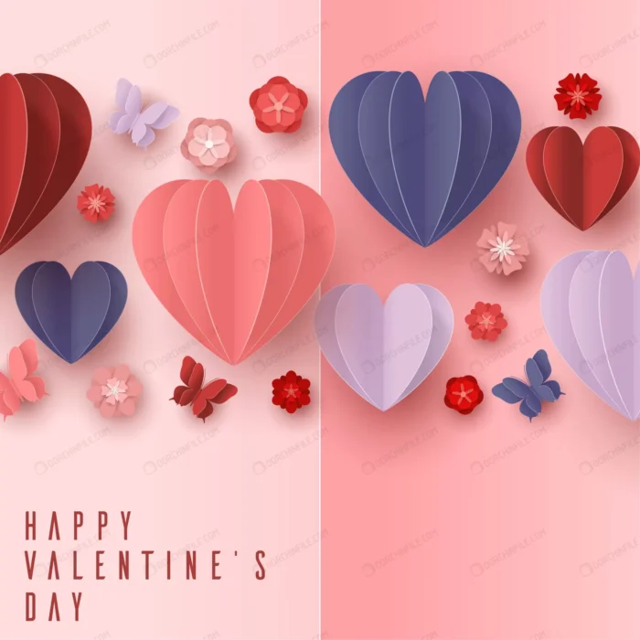 happy valentines day paper cut style with colorfu crc5e74e2b2 size7.20mb - title:تبریک روز ولنتاین با فرمت وکتور - اورچین فایل - format:EPS - وکتور - sku:crc5e74e2b2 - keywords: p_id:100249