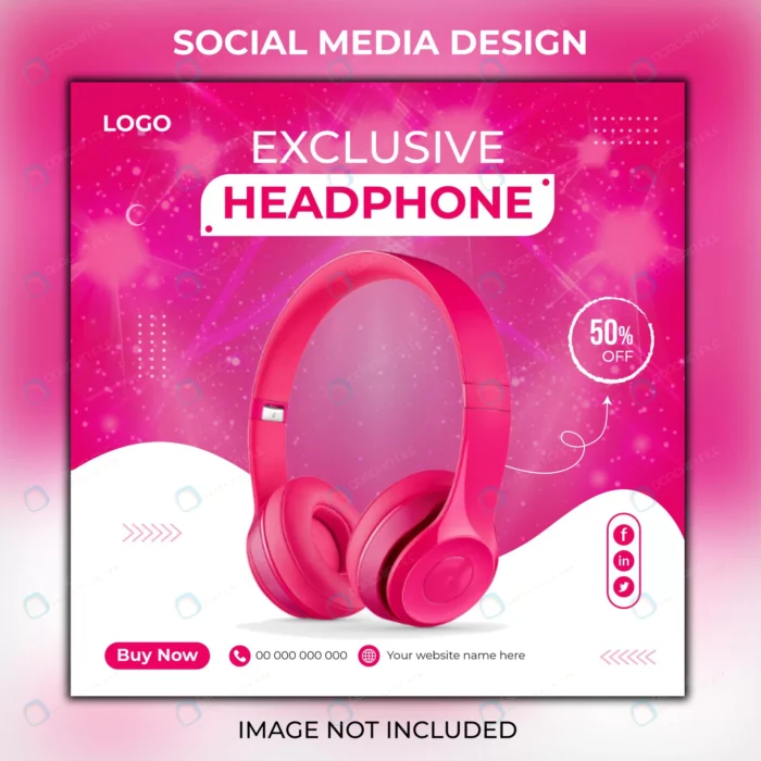 headphone brand product social media post instagr crc205b6635 size3.90mb - title:وکتور تمپلیت تبلیغاتی مدرن ویژه اینستاگرام - اورچین فایل - format:EPS - وکتور - sku:crc205b6635 - keywords: p_id:61367