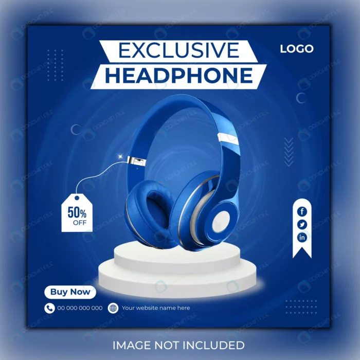headphone brand product social media post instagr crccbc1bc19 size9.81mb - title:پست اینستاگرام با موضوع تخفیف ویژه - اورچین فایل - format:EPS - وکتور - sku:crccbc1bc19 - keywords: p_id:61293