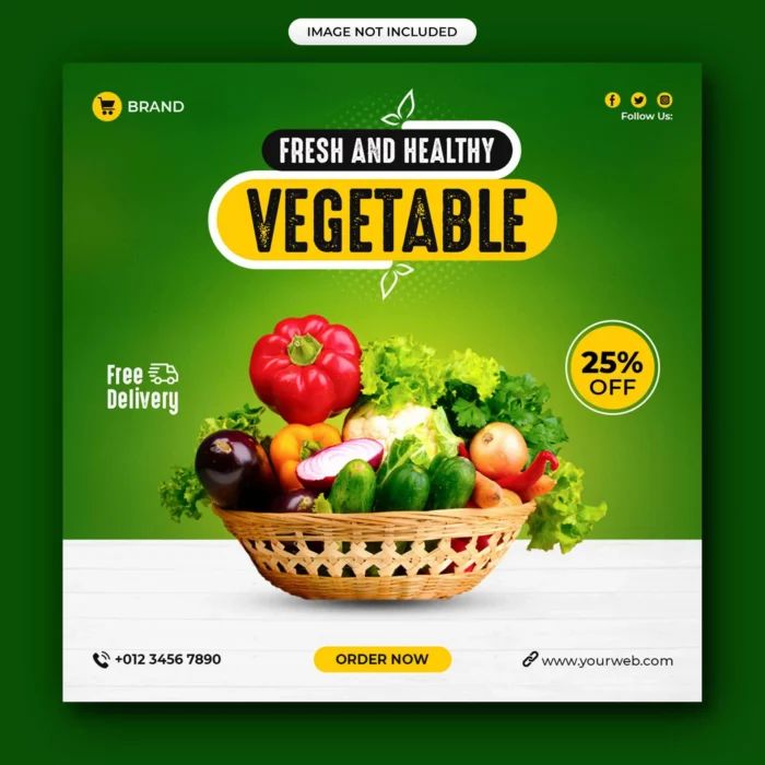 healthy food and vegetable social media post template - title:پست اینستاگرام با موضوع تخفیف میوه وسبزی در فرمت PSD - اورچین فایل - format:PSD - فتوشاپ - sku:6678 - keywords:پست اینستاگرام با موضوع تخفیف میوه وسبزی در فرمت psd, فایل فتوشاپ, اینستاگرام, خوردنی و نوشیدنی, دانلود رایگان, طراحی, فایل تکی, فایل لایه باز رایگان, قالب اینستاگرام, قالب پست اینستاگرام p_id:32009