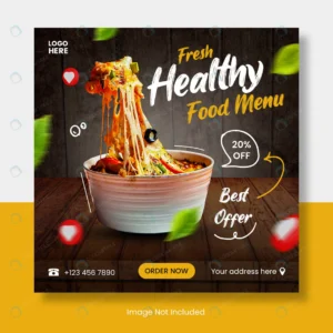 healthy food menu instagram post template banner. crc1de564e4 size9.73mb - title:Home - اورچین فایل - format: - sku: - keywords: p_id:18