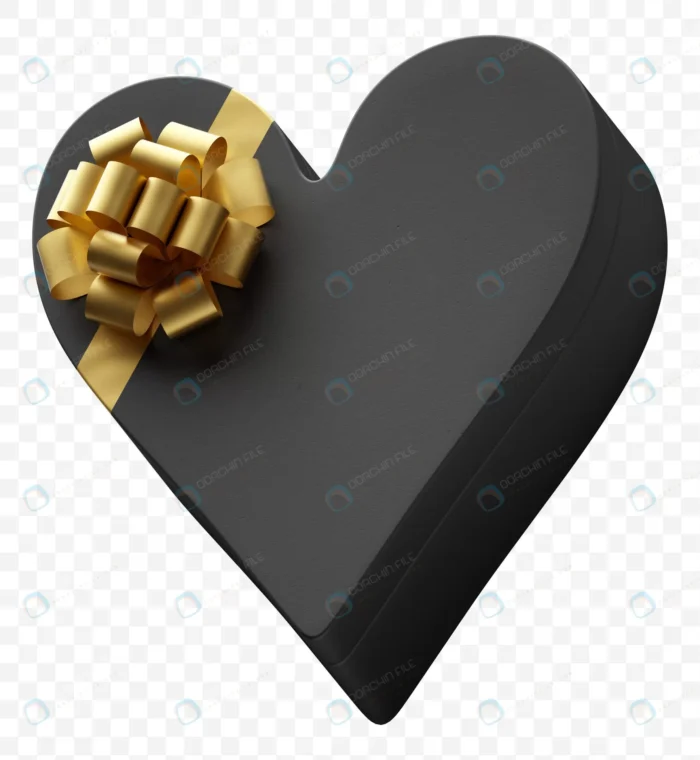 heart shape gift box wrapped dark black paper wit crc380173d1 size52.52mb - title:رندر باکس کادو به شکل قلب - اورچین فایل - format:PSD - فتوشاپ - sku:crc380173d1 - keywords: p_id:53395