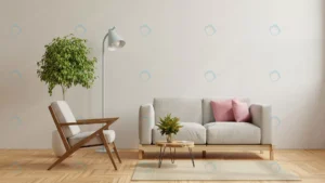 home interior wall mockup with sofa armchair wood crca28e5b73 size6.29mb 4800x2700 - title:Home Main - اورچین فایل - format: - sku: - keywords: p_id:18