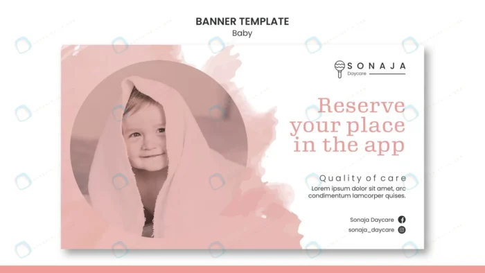 horizontal banner kids daycare crca71d3807 size18.39mb - title:بنر تم براش با موضوع کودک - اورچین فایل - format:PSD - فتوشاپ - sku:crca71d3807 - keywords: p_id:41306