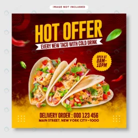 hot offer taco flyer instagram post template rnd891 frp20531430 - title:Home Main - اورچین فایل - format: - sku: - keywords: p_id:18