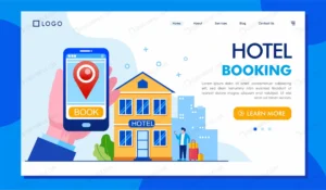 hotel booking landing page illustration template crcf73028a7 size1.49mb - title:Home - اورچین فایل - format: - sku: - keywords: p_id:18