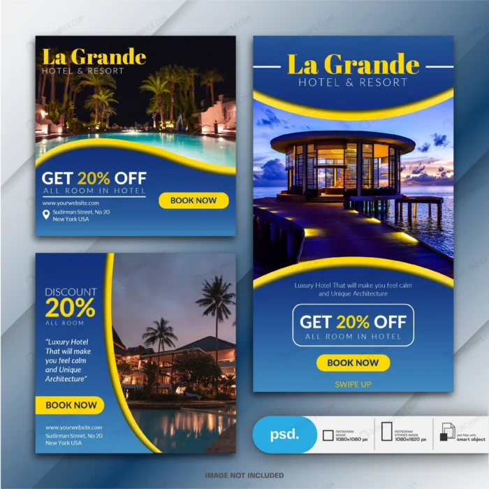 hotel business marketing social media banner temp crc6c51c649 size3.56mb - title:پست و استوری اینستاگرام معرفی هتل - اورچین فایل - format:PSD - فتوشاپ - sku:crc6c51c649 - keywords:پست و استوری اینستاگرام معرفی هتل p_id:105223