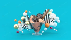 ice cream glass cup surrounded by colorful balls crc0d7fcaa8 size1.58mb 3840x2160 - title:Home - اورچین فایل - format: - sku: - keywords: p_id:18