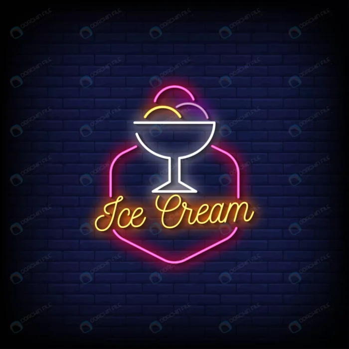 ice cream logo neon signs style text crc6b0f43da size3.81mb - title:وکتور لوگو بستنی با استایل نئون - اورچین فایل - format:EPS - وکتور - sku:crc6b0f43da - keywords: p_id:41280