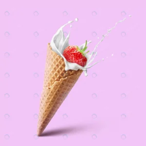 ice cream waffle cone with milk splash strawberry crc83bdf8b7 size8.25mb 7254x7255 - title:Home - اورچین فایل - format: - sku: - keywords: p_id:18