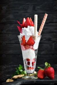 ice cream with strawberries top view crc4a97e6d2 size10.10mb 4100x6143 - title:Home - اورچین فایل - format: - sku: - keywords: p_id:18