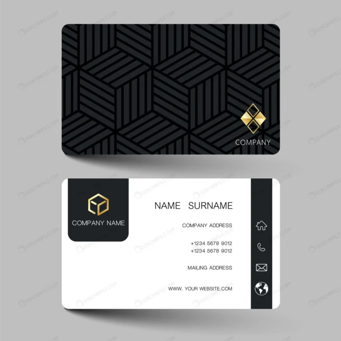 illustration business card design crc6fde71db size0.71mb - title:کارت ویزیت تجاری سفید و سیاه - اورچین فایل - format:EPS - وکتور - sku:crc6fde71db - keywords: p_id:93251