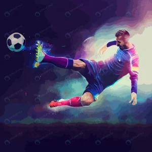 illustration soccer player kicking ball rnd602 frp34594477 - title:Home - اورچین فایل - format: - sku: - keywords: p_id:18