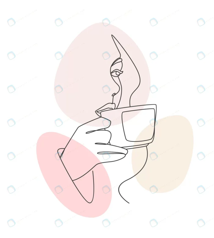 illustration woman drinking coffee minimalist sty crce55323b9 size337.53kb 1 - title:تصویر خطی سبک مینیمال - اورچین فایل - format:EPS - وکتور - sku:crce55323b9 - keywords: p_id:44640