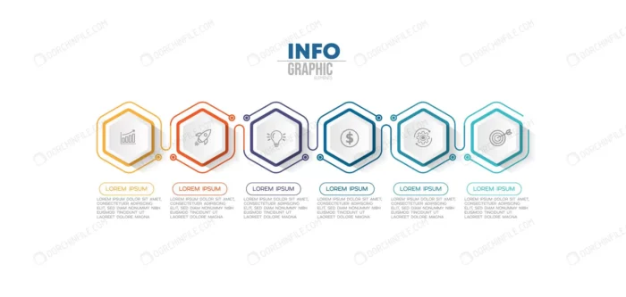 infographic element with 6 options steps can be u crce71d82f9 size1.08mb - title:وکتور اینفوگرافی 6 مرحله ای - اورچین فایل - format:EPS - وکتور - sku:crce71d82f9 - keywords: p_id:99023