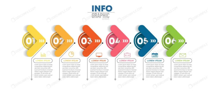 infographic element with icons 6 options steps ca crcde0278f8 size6.00mb - title:اینفوگرافی 6 مرحله ای - اورچین فایل - format:EPS - وکتور - sku:crcde0278f8 - keywords: p_id:99037