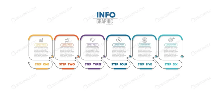 infographic element with ivcons 6 options steps 2 crc969a6d11 size1.38mb - title:وکتور اینفوگرافیک 6 مرحله ای - اورچین فایل - format:EPS - وکتور - sku:crc969a6d11 - keywords: p_id:99055