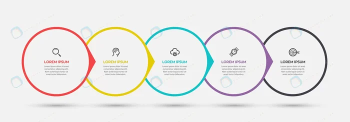 infographic label design template with icons 5 op crc5d41f12e size1.99mb - title:وکتور اینفوگرافیک پنج تایی با رنگ های مختلف - اورچین فایل - format:EPS - وکتور - sku:crc5d41f12e - keywords: p_id:50178