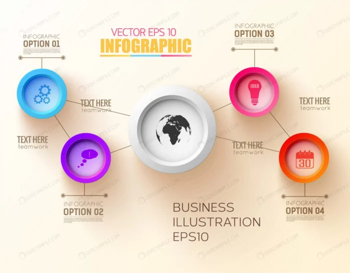 infographic step design concept with colorful cir crcee6b6625 size4.51mb - title:وکتور اینفوگرافیک مرحله ای رنگی - اورچین فایل - format:EPS - وکتور - sku:crcee6b6625 - keywords: p_id:94139