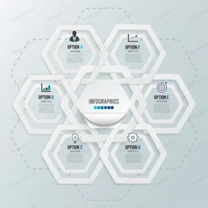 infographics with 6 options template brochure bus crcc457330c size3.65mb - title:Home - اورچین فایل - format: - sku: - keywords: p_id:18