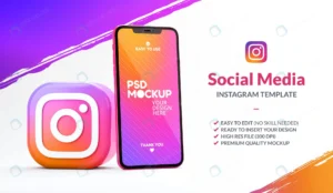 instagram app icon with phone mockup marketing tem rnd767 frp19072784 - title:Home - اورچین فایل - format: - sku: - keywords: p_id:18